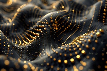gold and back wave texture background