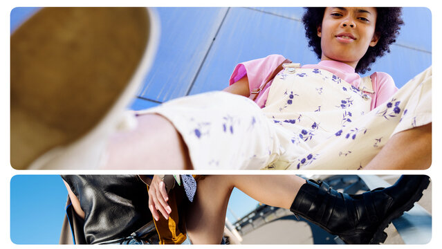 Split screens transitions 2 frame