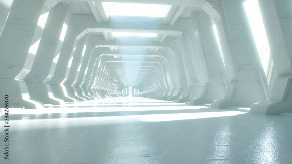 Poster pathways to the future, an architectural vision of progress, blending space and structure in a forwa