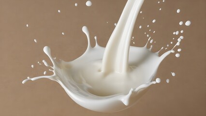 Splash of milk. Closeup image