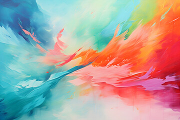 Jubilant Splashes of Colors Dancing in the Sky: An Abstract Indication of Victory and Freedom.