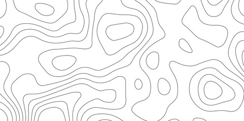 Abstract background of the topographic contours map with geographic line map design .Modern design with white background wavy pattern design. Background for desktop, topology, digital art .