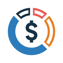 Obraz premium Market Share icon.