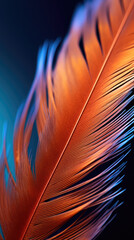 detailed macro shot of a textured bird feathers created with Generative AI Technology  