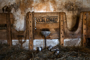 Social Connect Slavery Raw Concept