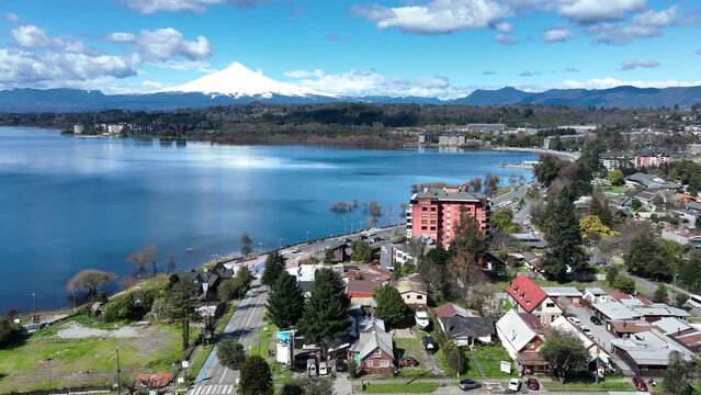 Coast City At Villarrica Los Lagos Chile. Maritime Villarrica Los Lagos. Town Sky Backgrounds Urban. Town Outdoors Backgrounds Downtown Up Above. Town Urban City Landmark. Villarrica Los Lagos.