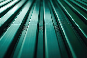 close up image of metal green fence panel background Generative AI