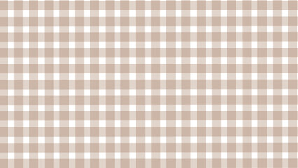 Brown and white plaid fabric texture background