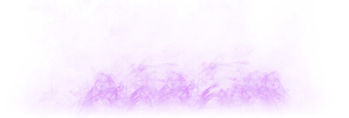 Fototapeta na wymiar purple smoke effect for decoration and covering on the transparent background
