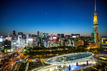 Fototapeta na wymiar 名古屋夕景　Nagoya evening view