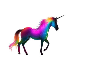 Obraz na płótnie Canvas a rainbow colored unicorn