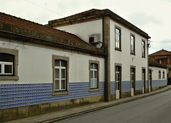 Traditional train station in Cete, Porto - Portugal 