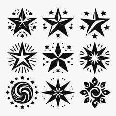 stars set vector illustration set of star vector