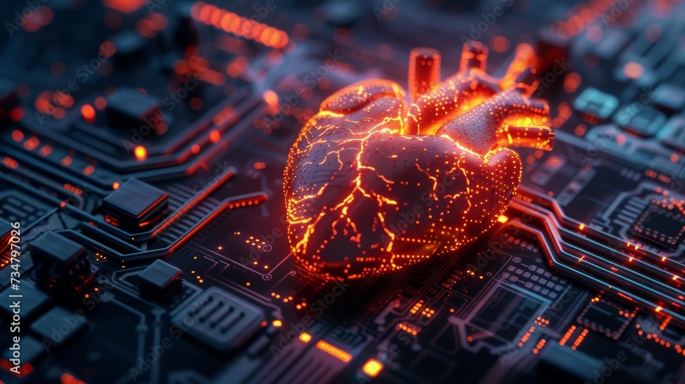 Poster a glimpse into the heart of a computer powering a digital landscape
