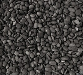 black pebble scattered