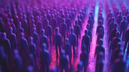 Obraz premium 群衆のミニチュアイメージ,Generative AI AI画像