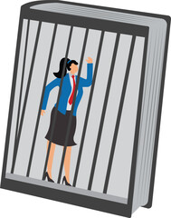 The Businesswoman imprisoned in the book