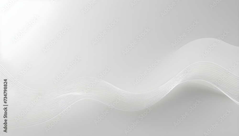 Poster abstract white background with lines. ai generative