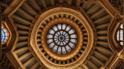 Majestic Dome Architecture, Intricate Designs and Stained Glass Artistry”