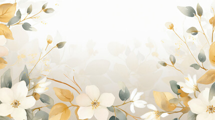 Fototapeta na wymiar Gold and white jasmine flowers