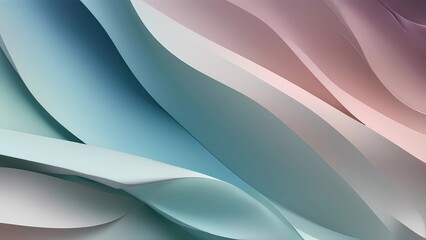 Fototapeta premium Background: Embrace tranquility with Minimalist Gradient Waves. Simple, harmonious waves in a muted palette evoke a calming, modern elegance.