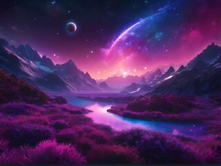 Background: Dive into a galactic journey with Galactic Gradient Background. Colors meld seamlessly, evoking the enchantment of distant galaxies