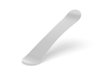 Snowboard template isolated on white background. 3d illustration.