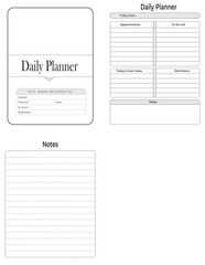 Editable Daily Planner Kdp Interior printable template Design.