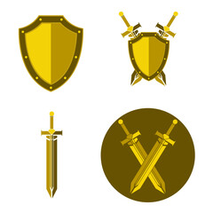 Royal Knight's Golden Sword and Shield