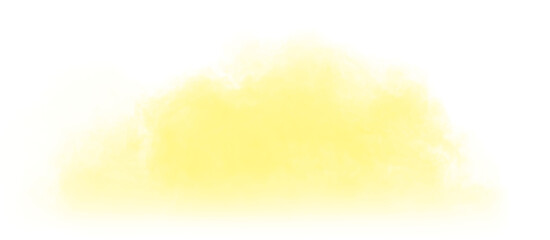 yellow smoke effect for decoration and covering on the transparent background