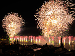 Fireworks on Saint Stephen day in Budapest
