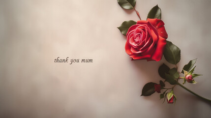 'Thank you Mum' in style on Mother's Day with this elegant cream background