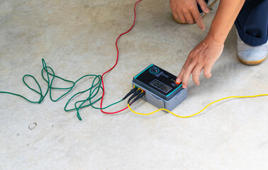 Ground Test box for inject into electrical equipment for testing resistance between electrical...
