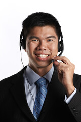Happy Customer Service Representative
