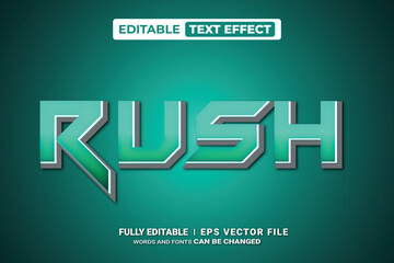 Rush text effect editable font style