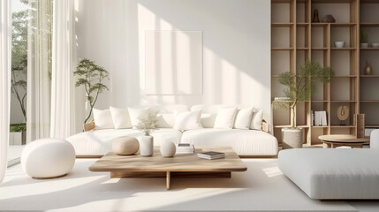 luxury white living room interior design, modern house style 