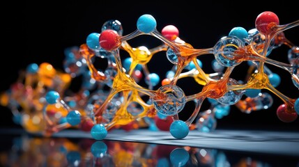 structure protein molecule - obrazy, fototapety, plakaty