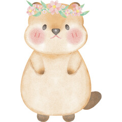 groundhog day watercolor