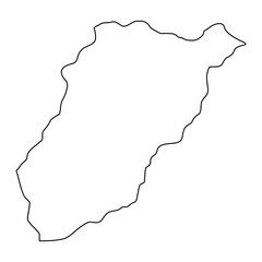 Obraz premium Lavalleja Department map, administrative division of Uruguay. Vector illustration.