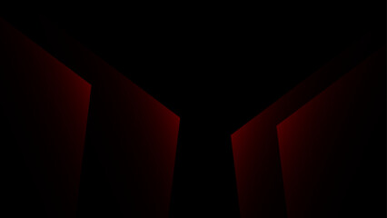 black abstract, polygon, elegant background, red abstract, premium background, red blank product background science, futuristic, energy technology concept. Digital image of light rays,