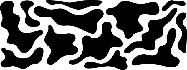 Freeform blob shapes. Abstracts amoeba shapes, freeform organic elements.