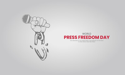 World press freedom day. World Press Day to raise awareness of the importance of freedom of the press. 3D Illustration