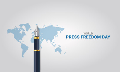 World press freedom day. World Press Day to raise awareness of the importance of freedom of the press. 3D Illustration