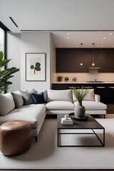 Modern living room interior, sofa, 
