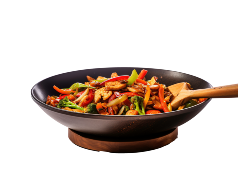 a pan with vegetables and meat on it