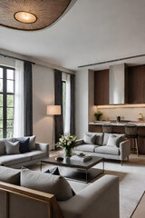 Fototapeta premium Modern living room interior, sofa, 