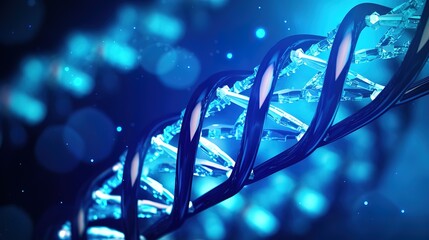 3d illustration of dna gene model Science background with superior dna structure Closeup