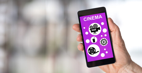 Cinema concept on a smartphone