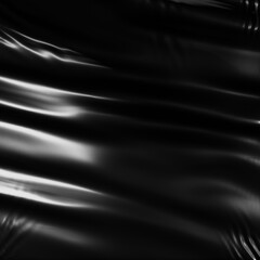 Obraz premium black plastic bag texture, wrap texture on a black background wallpaper, wrinkled plastic pattern for creative and decorative design