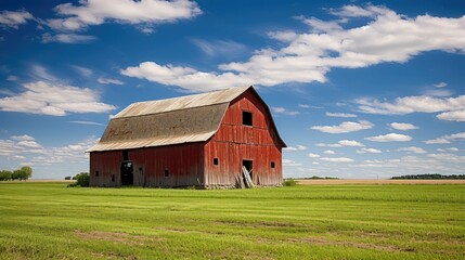 Obraz premium rustic red barn wood